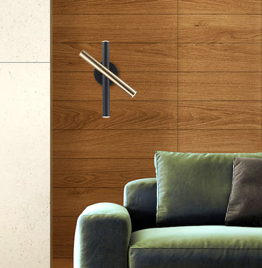 Viokef Modern Lamp Wall with Integrated LED and Warm White Light Gold 10x33x33cm