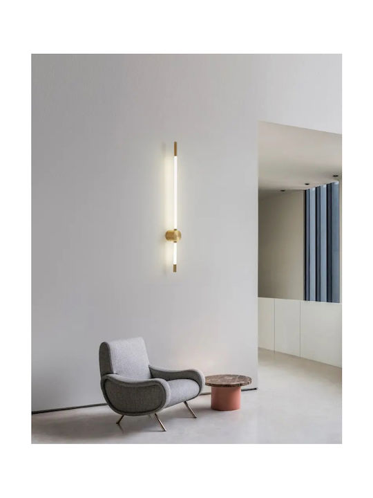 Home Lighting Modern Lamp Wall with Integrated LED and Adjustable White Light Gold 62x8x8cm