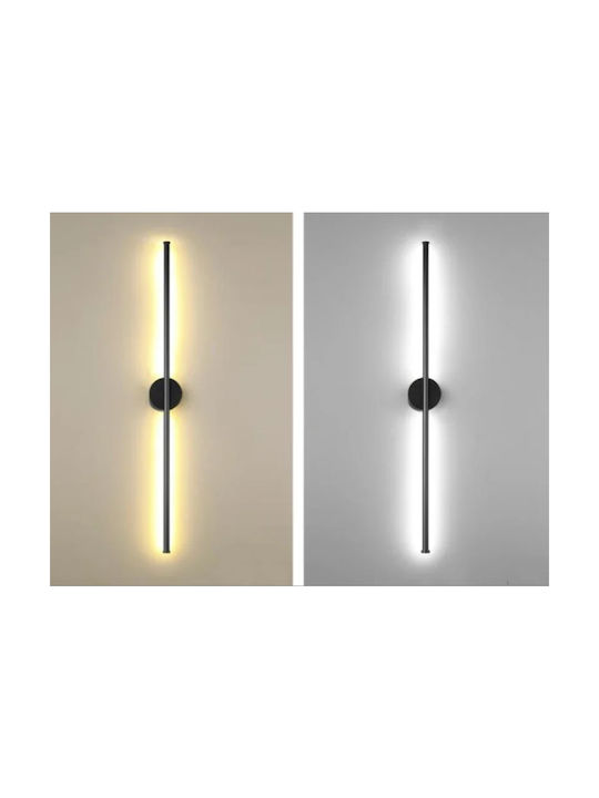 Home Lighting Μοντέρνο Φωτιστικό Τοίχου με Ενσωματωμένο LED και Θερμό Λευκό Φως Μαύρο 80x8εκ.