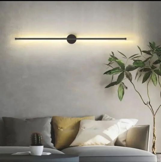 Home Lighting Μοντέρνο Φωτιστικό Τοίχου με Ενσωματωμένο LED και Θερμό Λευκό Φως Μαύρο 80x8εκ.