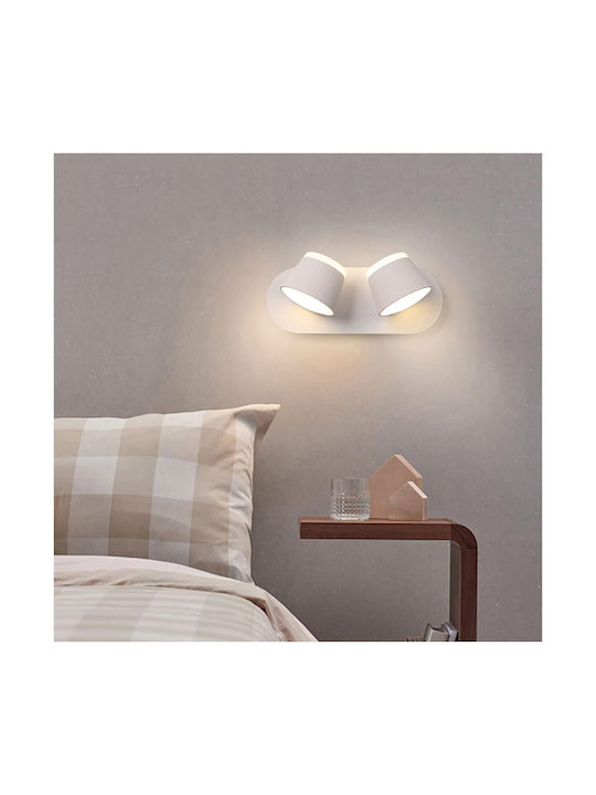 Led7 Mason Doppelte Metall Modern Leuchte Wand mit Integrierter LED und Neutralweißes Licht 26x10cm