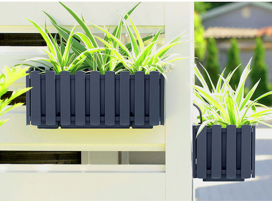 Prosperplast Саксия Boardee Fence Кутия за саксии Пластмаса Сив 38x18x16.2см.