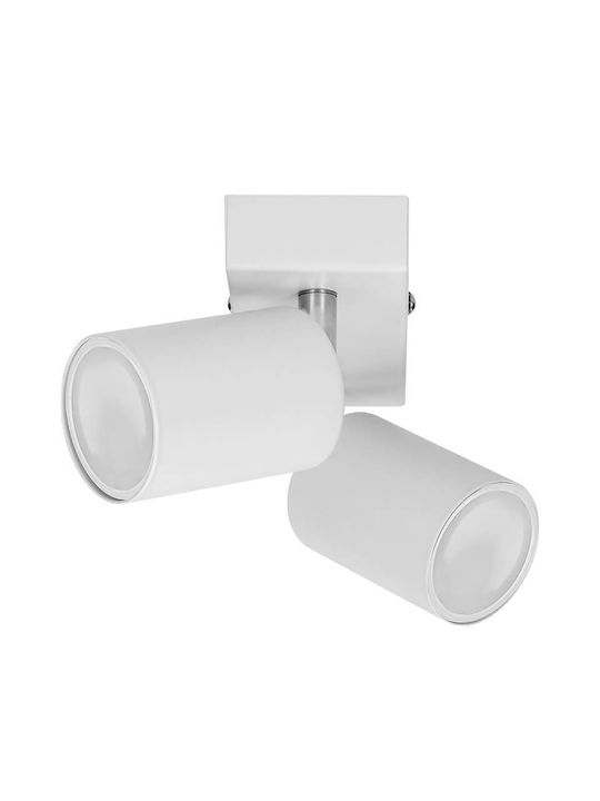 Orno Double Spot with Socket GU10 in White Color