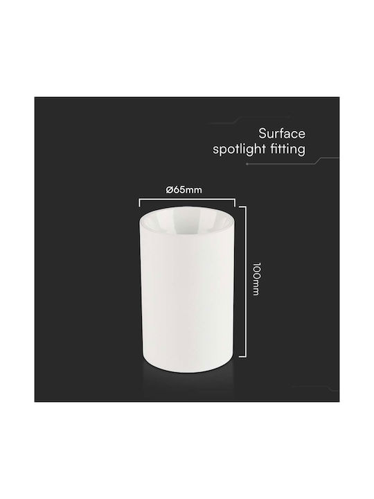 V-TAC Single Spot with Socket GU10 in White Color