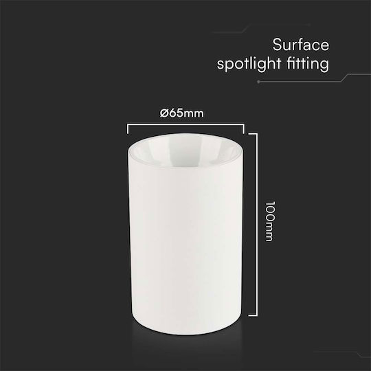 V-TAC Single Spot with Socket GU10 in White Color