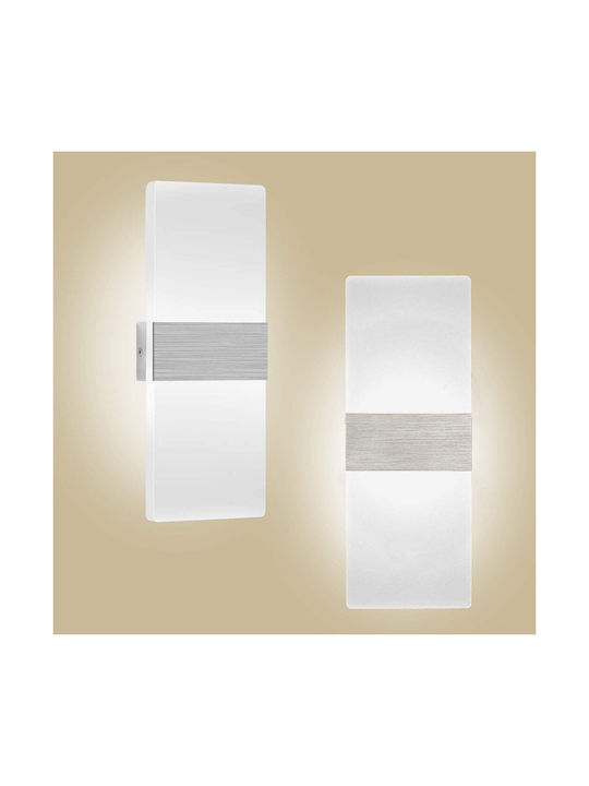 Led7 Break Klassisch Leuchte Wand mit Integrierter LED und Warmweißes Licht 10cm
