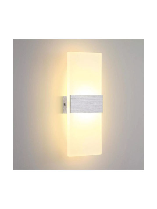 Led7 Break Φωτιστικό Τοίχου LED Λευκό 10εκ.