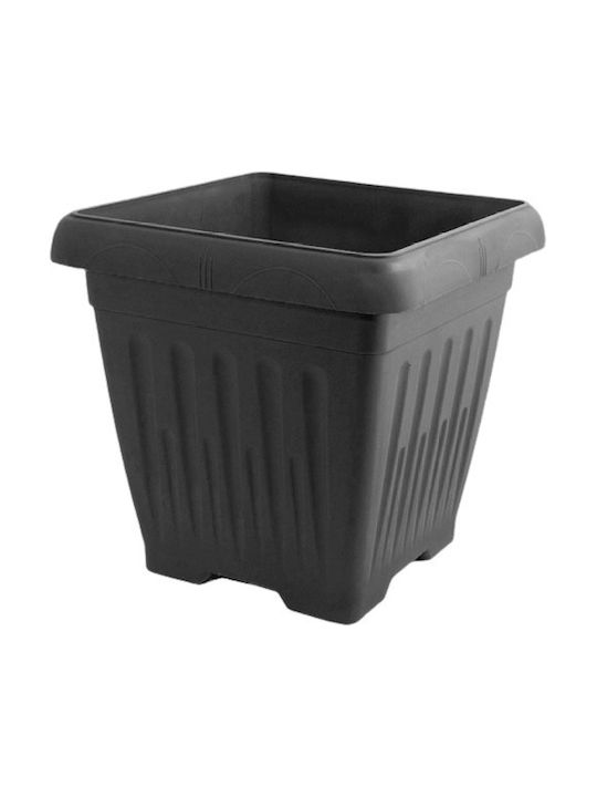 Miltoplast Geramica Dilos Flower Pot 31x31cm in Gray Color 82