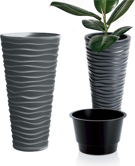 Marhome Sand Slim Topf Kunststoff Charcoal 38.7x38.7x75cm.