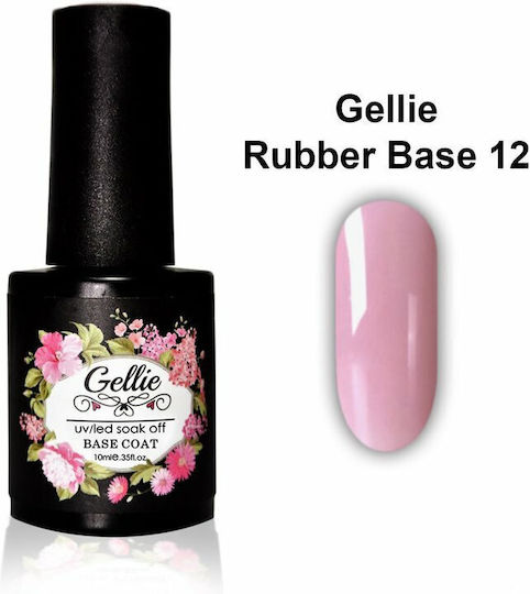 Gellie 12 Base Coat for Semi-Permanent Nail Polish Rubber 10ml