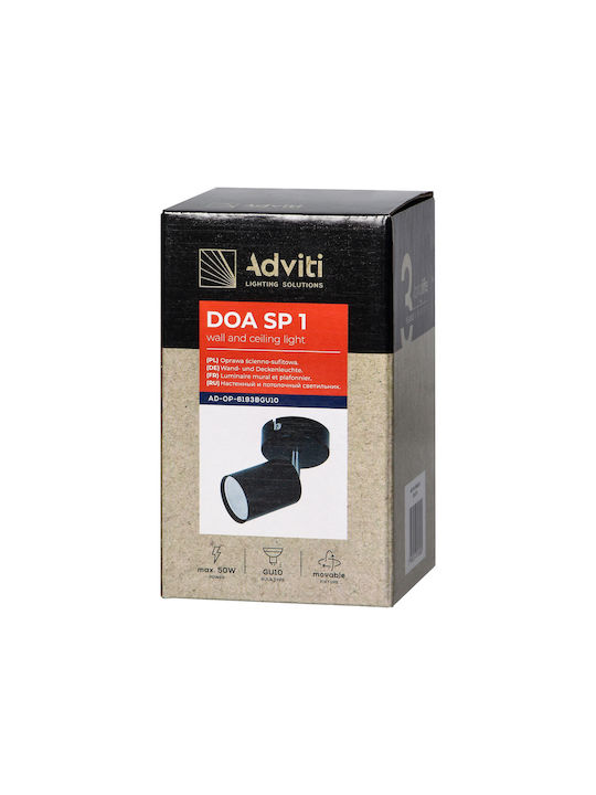 Orno Single Spot with Socket GU10 in Black Color