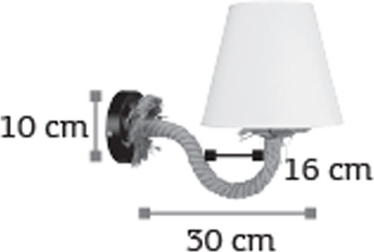 Inlight 43368 Vintage Lamp Wall with Socket E27 Black 30x26cm