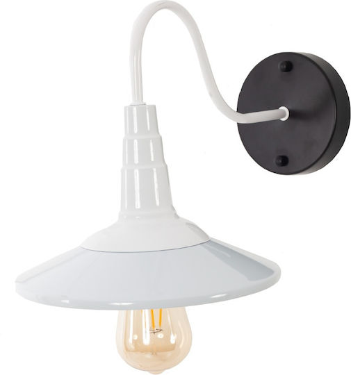 Artekko Lamp Wall with Socket E27 White 24x24x14cm