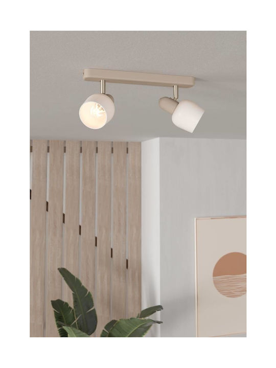 Eglo Doppel Spot mit Fassung E14 in Beige Farbe