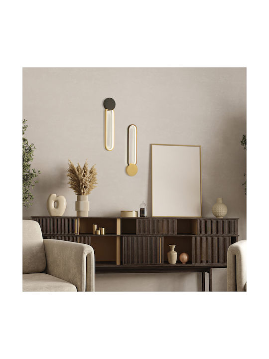 Zambelis Lights Modern Wall Lamp with Integrated LED and Warm White Light Gold 12.3x6x6cm