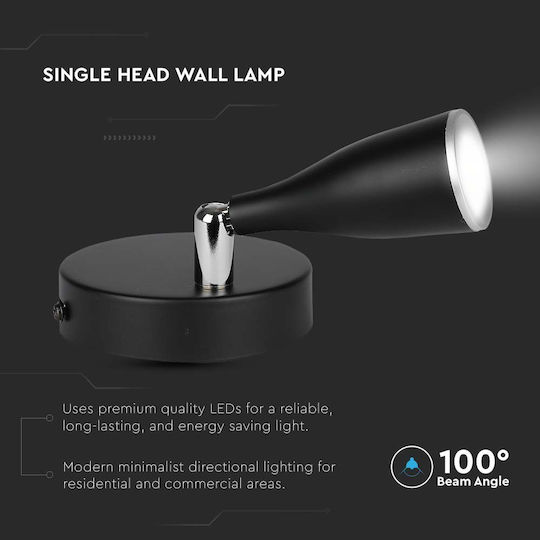 V-TAC Single LED Warm White Spot in White Color