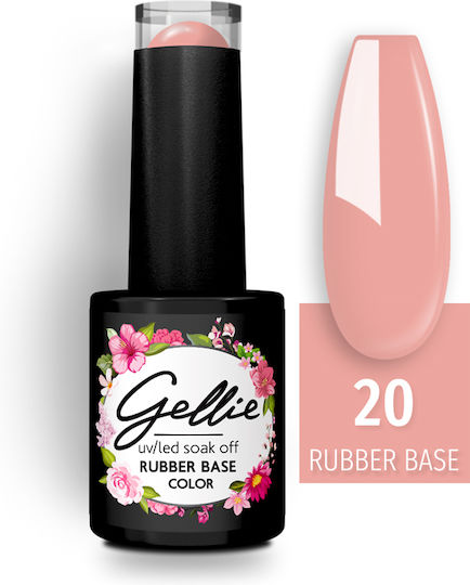 Gellie 20 Base Coat for Semi-Permanent Nail Polish Rubber 10ml