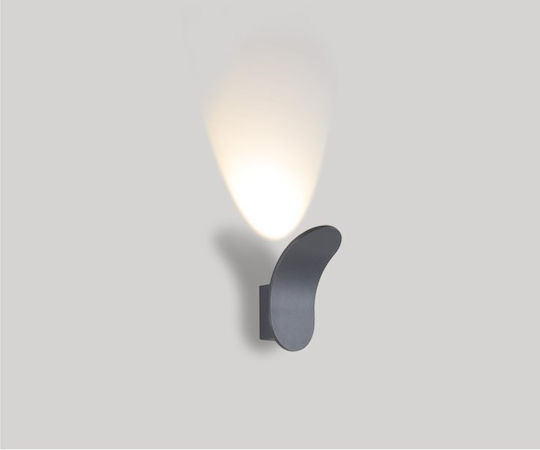 Luma Leuchte Wand mit Integrierter LED und Warmweißes Licht Gray 10x17x17cm