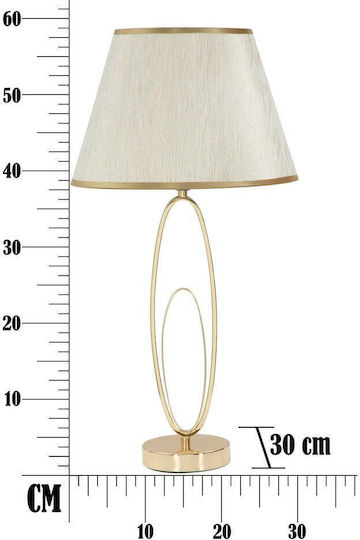 Mauro Ferretti Metal Table Lamp with White Shade and Base