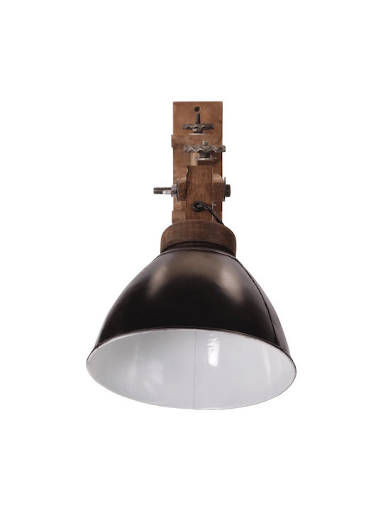 vidaXL Leuchte Wand mit Fassung E27 Schwarz 6.5cm