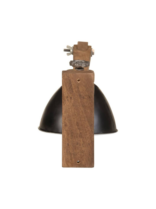 vidaXL Leuchte Wand mit Fassung E27 Schwarz 6.5cm