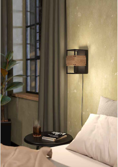 Eglo Evesham Lamp Wall Socket Black 17x17x14cm Eglo Evesham Lamp Wall Socket Black 17x17x14cm