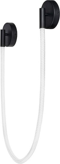 Lamp Wall with Integrated LED and Natural White Light Black 6.5cm