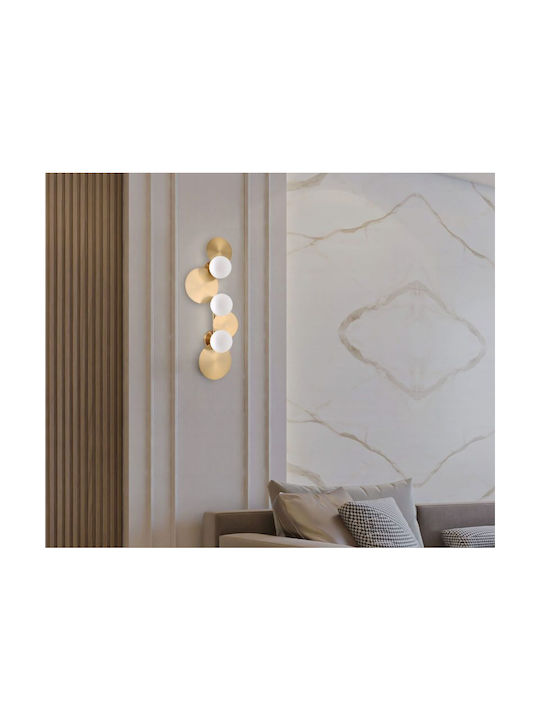 Luma Modern Leuchte Wand mit Fassung G9 Gold 80cm