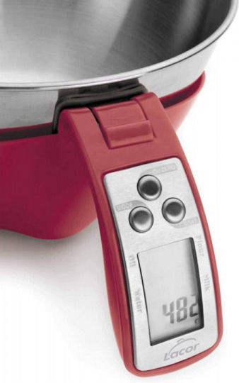 Lacor Ψηφιακή Ζυγαριά Κουζίνας με Κάδο έως 5kg Κόκκινη