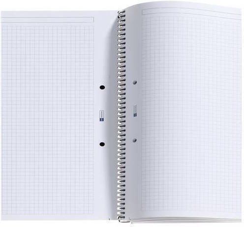 Miquelrius Spiral Notebook Maths (Square Box) A4 200 Sheets The Originals Black Black 1pcs