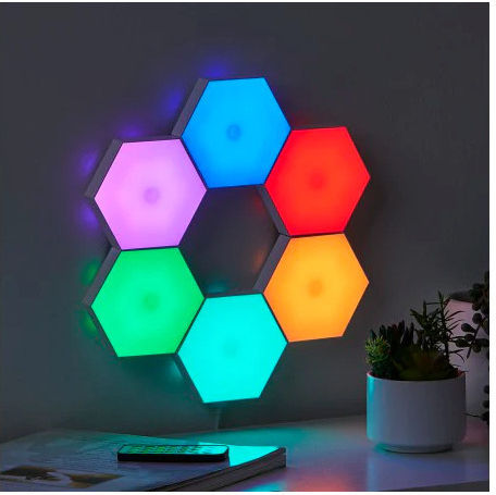 Φωτιστικό LED RGB Hexagon 6τμχ