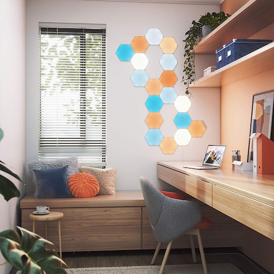 Nanoleaf Умен Декоративен LED Осветителен Тяло RGB Шестоъгълник 15 Бр
