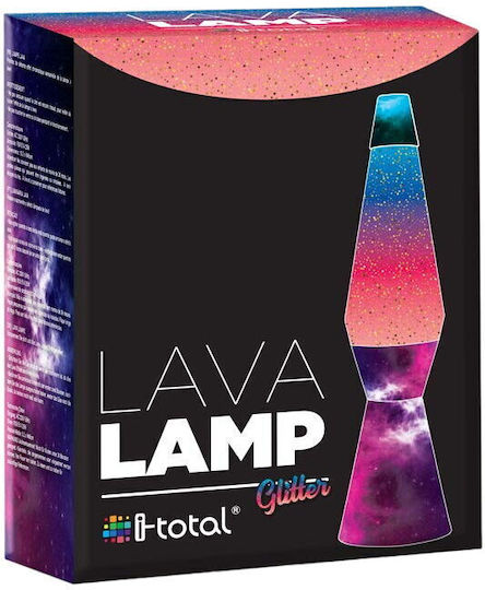 Total Gift Dekoratives Tischlicht LED Lavalampe 9,2x9,2x40cm