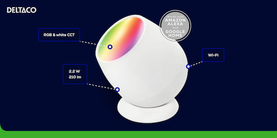 Deltaco Smart Διακοσμητικό Φωτιστικό LED RGB