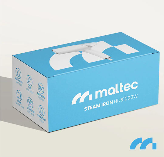 MalTec Ατμοκαθαριστής Ρούχων Χειρός 1000W με Δοχείο 110ml Λευκός
