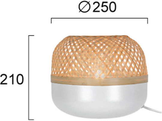 Viokef Dekorative Lampe mit Fassung für E27 Lampe Weiß