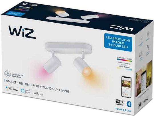WiZ Double Spot with Socket GU10 in White Color