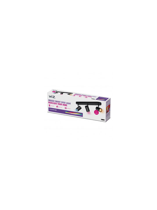 WiZ Dreifach Spot mit Fassung GU10 in Schwarz Farbe