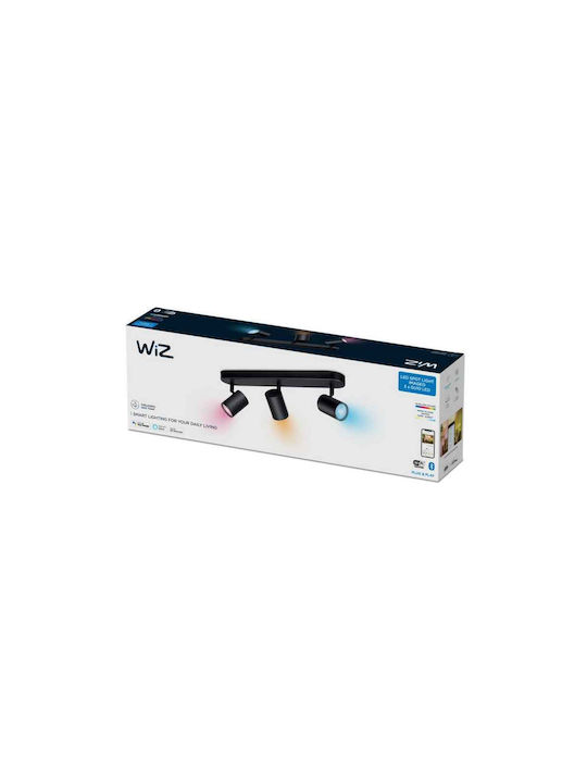 WiZ Dreifach Spot mit Fassung GU10 in Schwarz Farbe