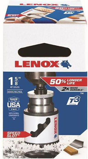Lenox Ποτηροκορώνα Speed Slot Ποτηροτρύπανο Μετάλλου 41mm με Διάμετρο 41mm για Ξύλο και Μέταλλο