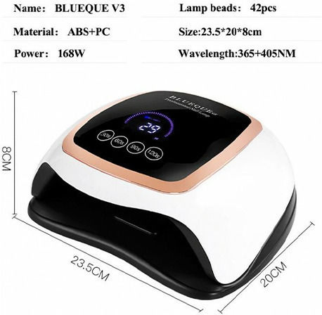 SUN ONE UV BQV3 Nail Polish Curing Lamp UV / LED 168W White