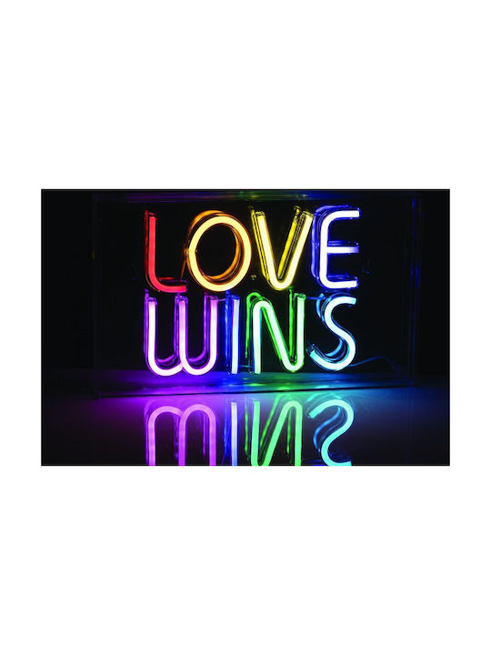 Aca Neon Διακοσμητικό Φωτιστικό LED RGB Love 31x4.6x19εκ.