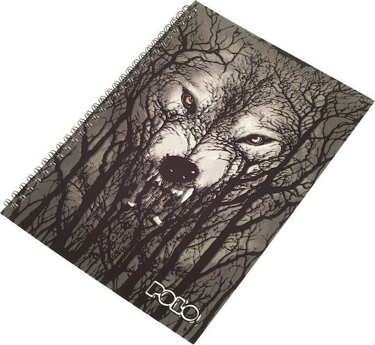 Caiet cu spirală design Polo, 17x25cm, 3 materii, Lup 919002-8283