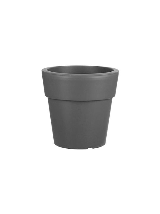 Et Plast Anaïs Pot Plastic Charcoal 20x20x15.5cm.