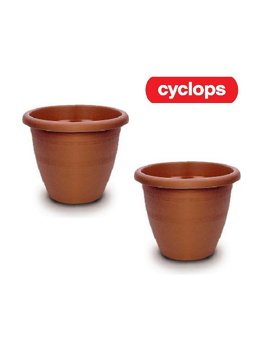 Cyclops Topf Kunststoff Terracotta 23x23x18cm.