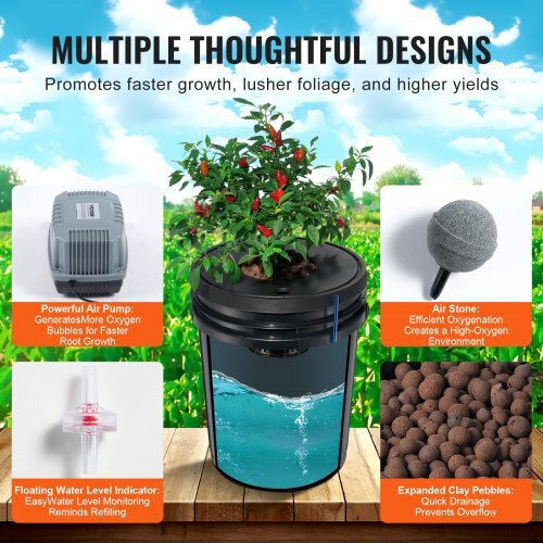 Vevor Hydroponic System Dwc 8 Buckets Air Pump Ssspxtyx8110vt55fv2