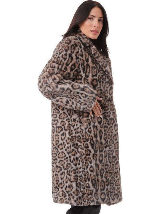 Κοντή Γυναικεία Γούνα Animal Print