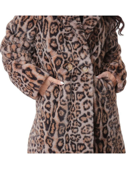 Κοντή Γυναικεία Γούνα Animal Print