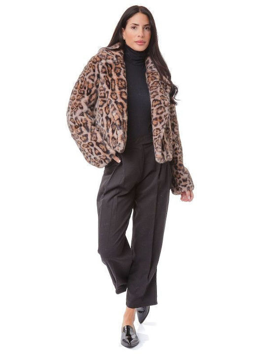Κοντή Γυναικεία Γούνα Animal Print