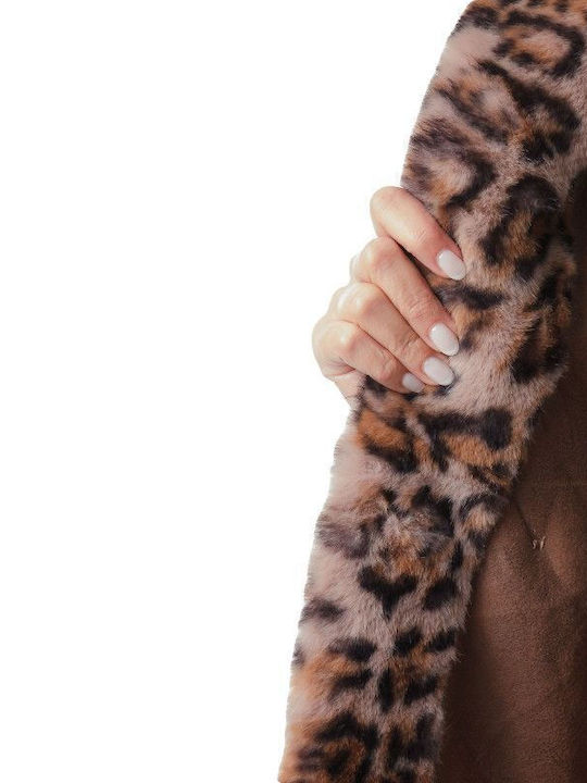 Κοντή Γυναικεία Γούνα Animal Print
